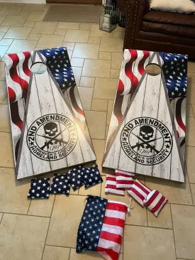 2nd Amendment Cornhole Set With Bean Bags