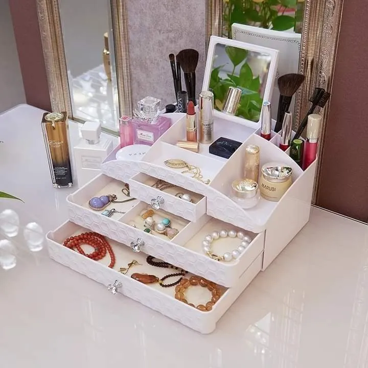 3 Drawer Jewelery And Cosmetic Organizer