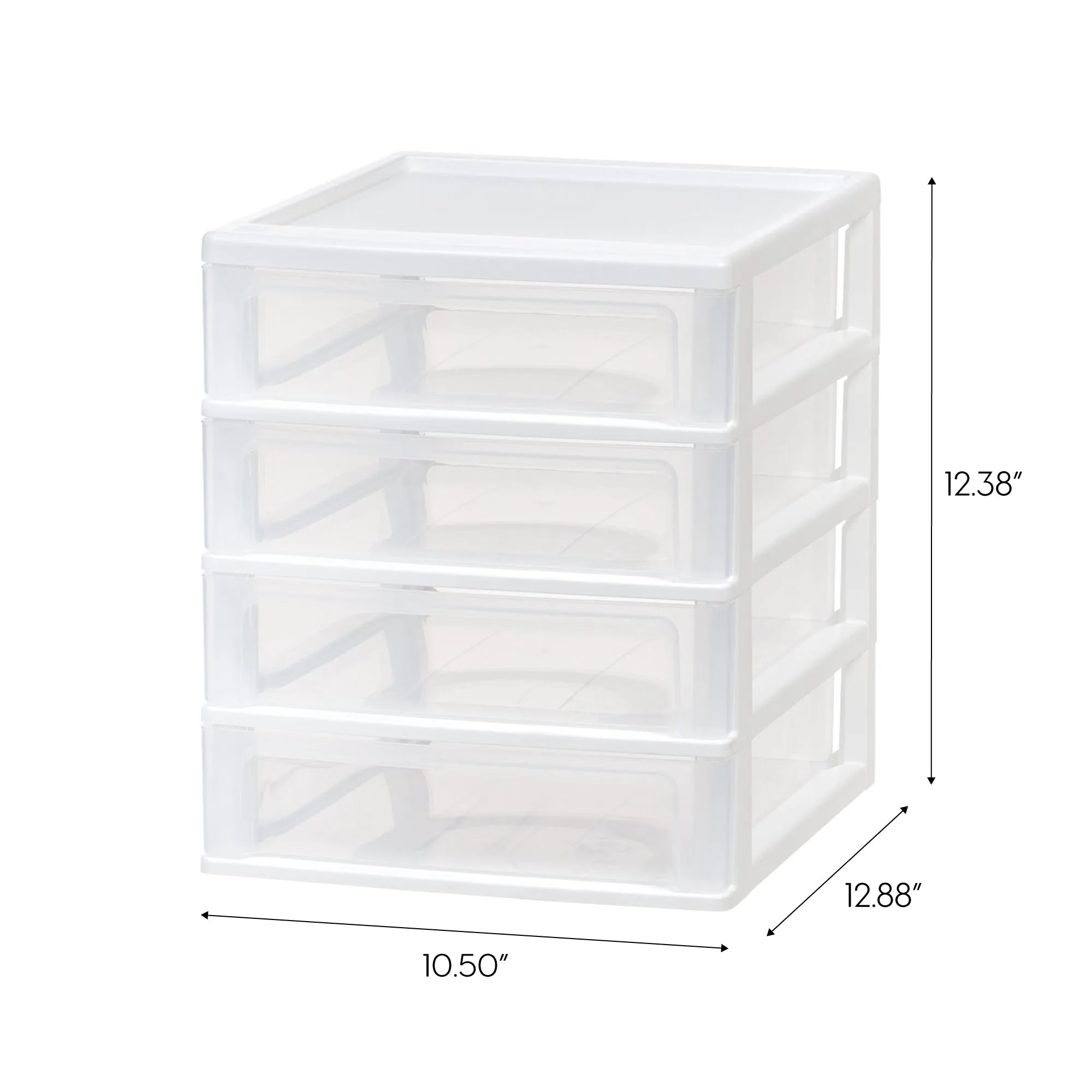 4-Drawer Desktop-Organizer Plastic-Drawer Office-Supplies File-Holder