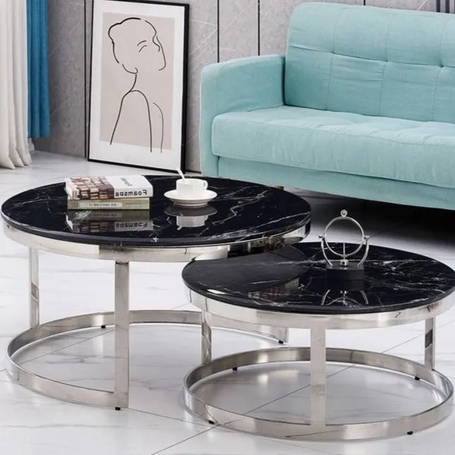 Amelia Nesting Table Set (Black)