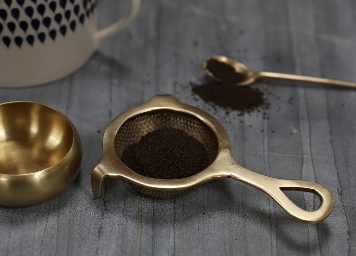 Antique Brass Tea Strainer