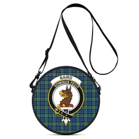 Baird Ancient Tartan Round Satchel Bags with Family Crest