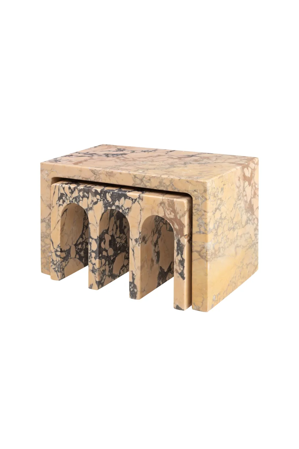 Beige Marble Nesting Coffee Table (2) | Versmissen Segovia