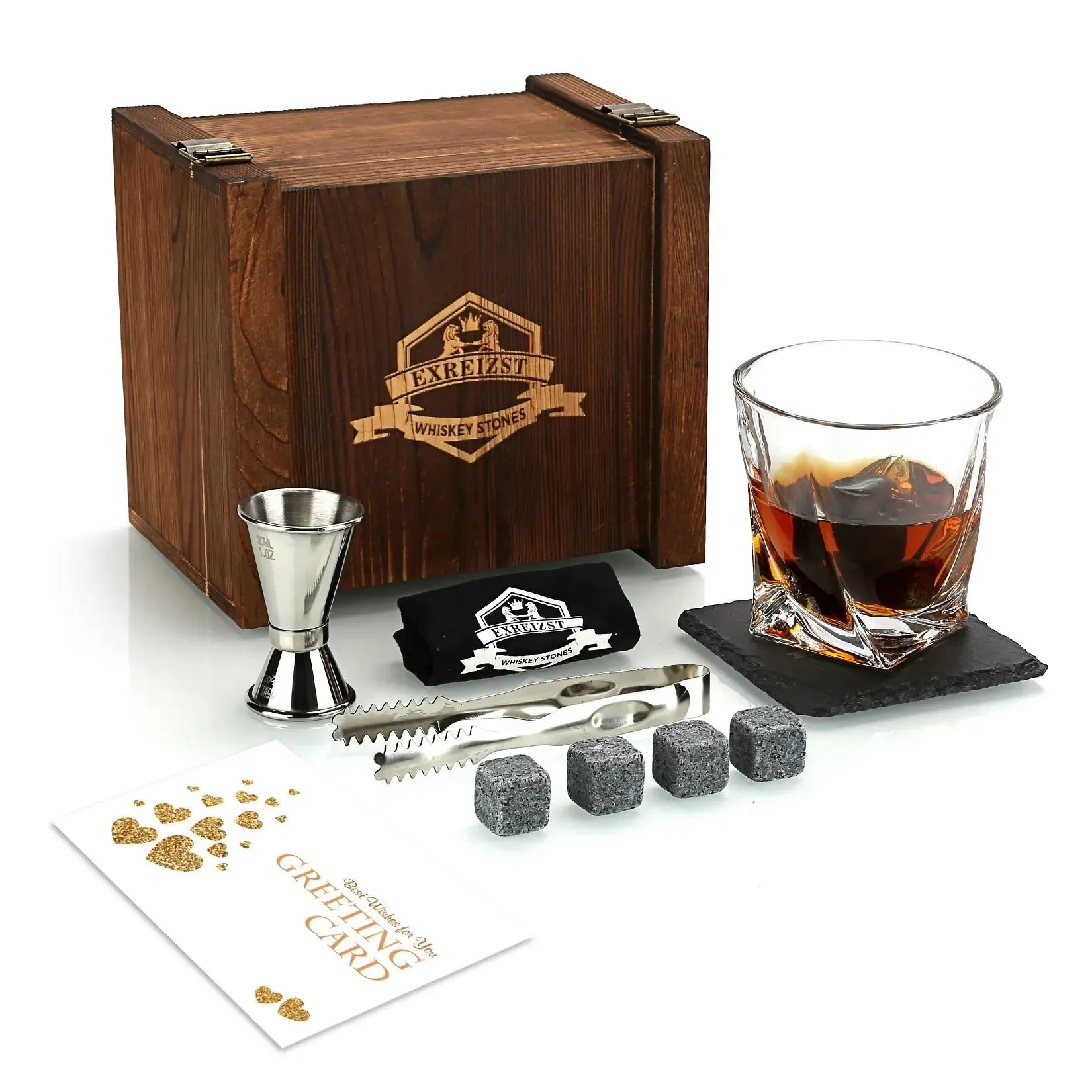 Best Seller Granite Cubes and Stones Whiskey Gift Set for Men