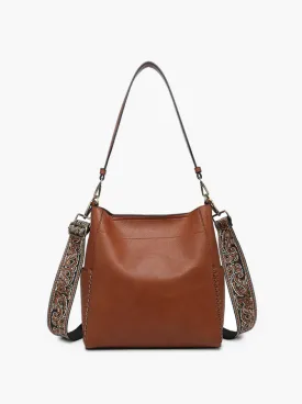 Brown Bucket Bag W/ Strap