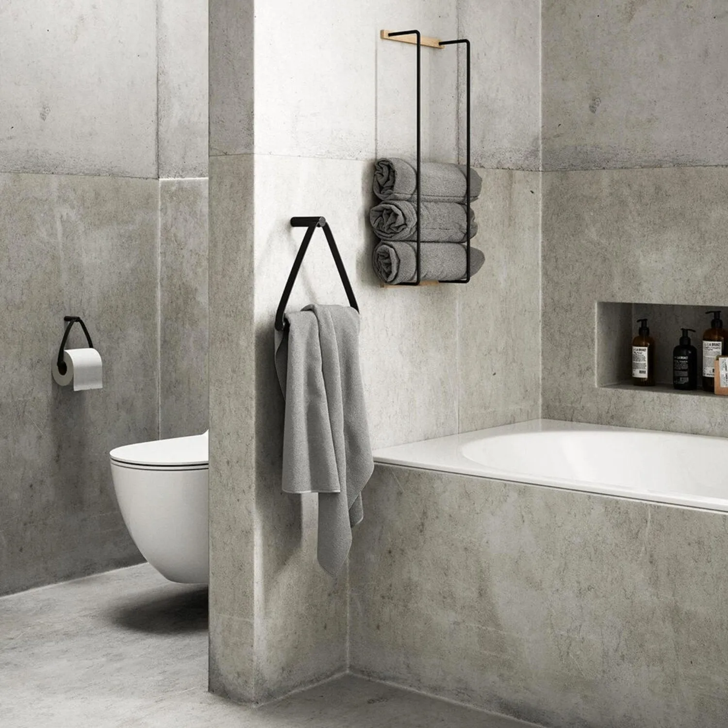 by wirth | towel rack | natural oiled oak - LC