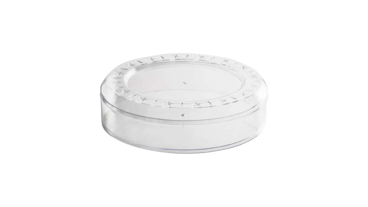 Clear Acrylic Boxes Round 5.25"x2" 6 Pack