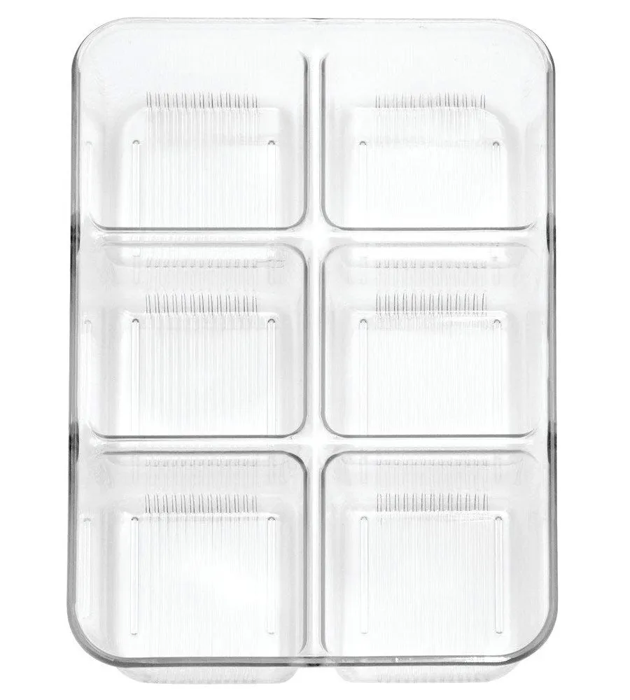 Clear Plastic Six Compartment Organizer