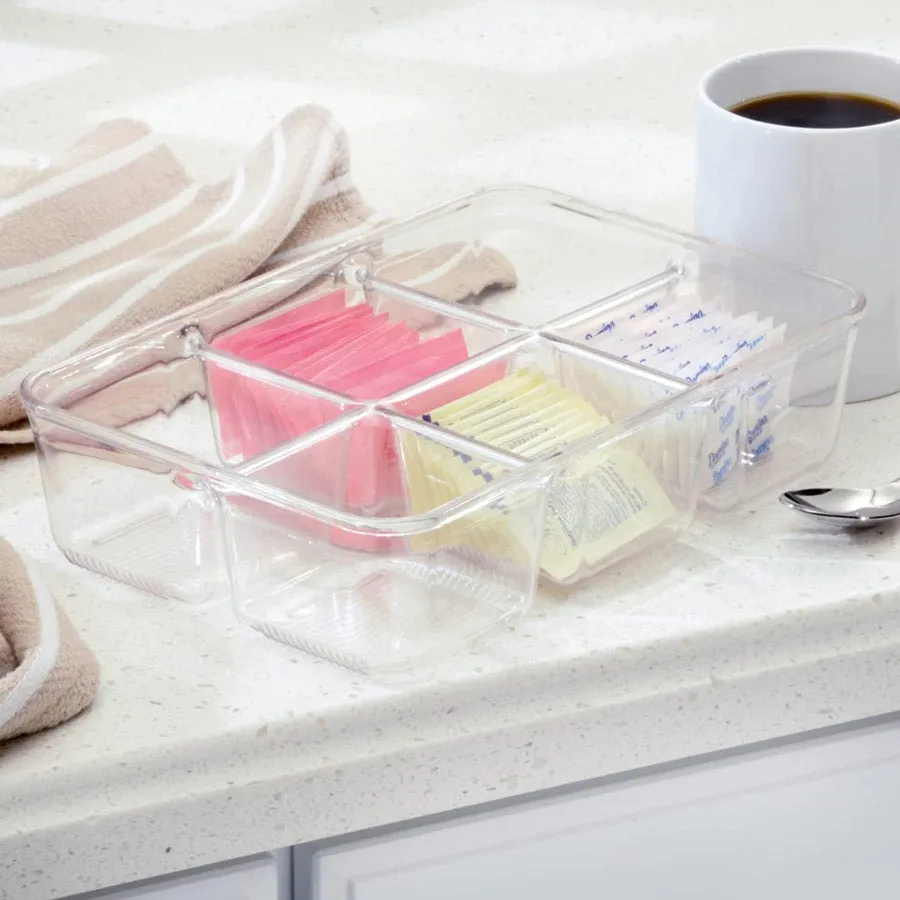 Clear Plastic Six Compartment Organizer