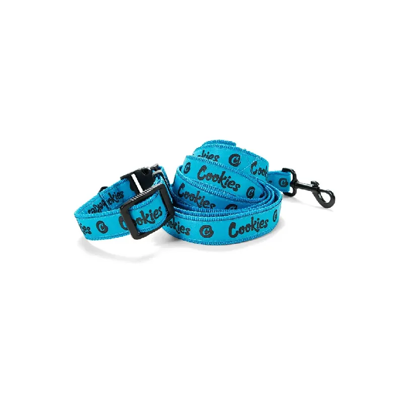 Cookies Dog Leash and Collar Original Mint Nylon Blue