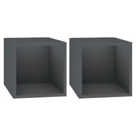 Cubox Bookshelves, 30 x 30 cm, Set of 2, Slate Grey