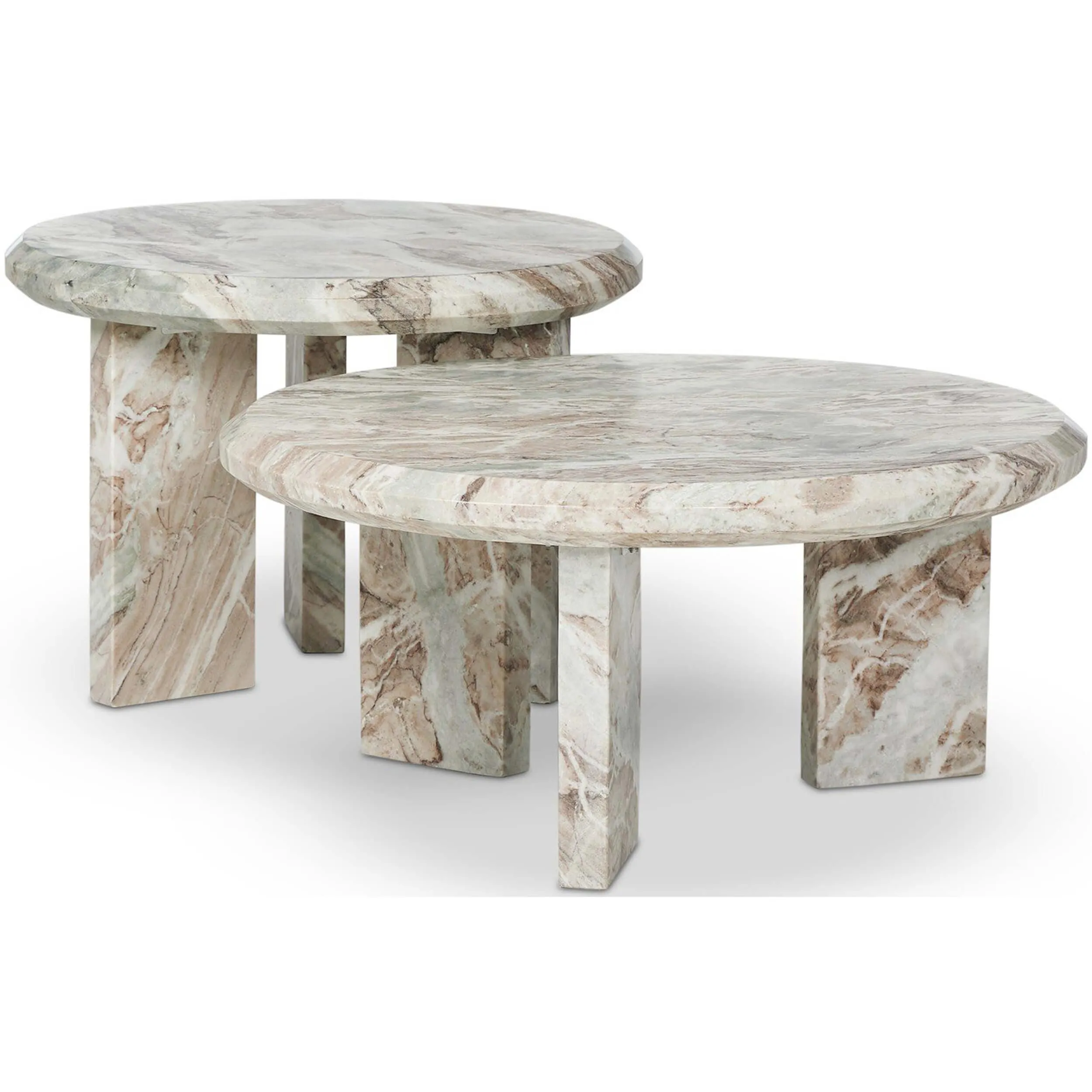 Dakota Nesting Coffee Table, Creamy Taupe