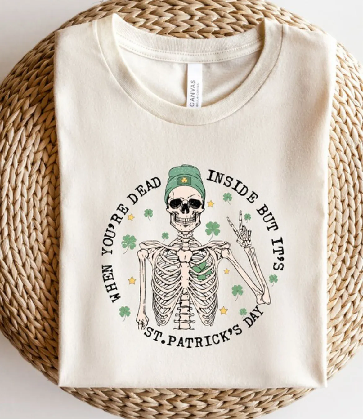 Dead Inside St Patricks Day Graphic Tee