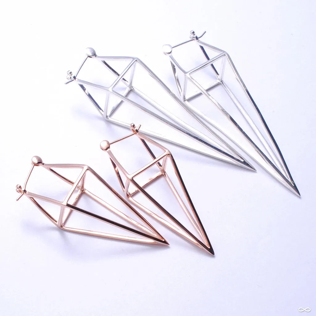 Diamond Cube Earrings from Tawapa