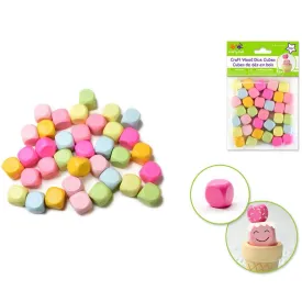 Dice Cubes Pastel Asst. 35pc 10mm