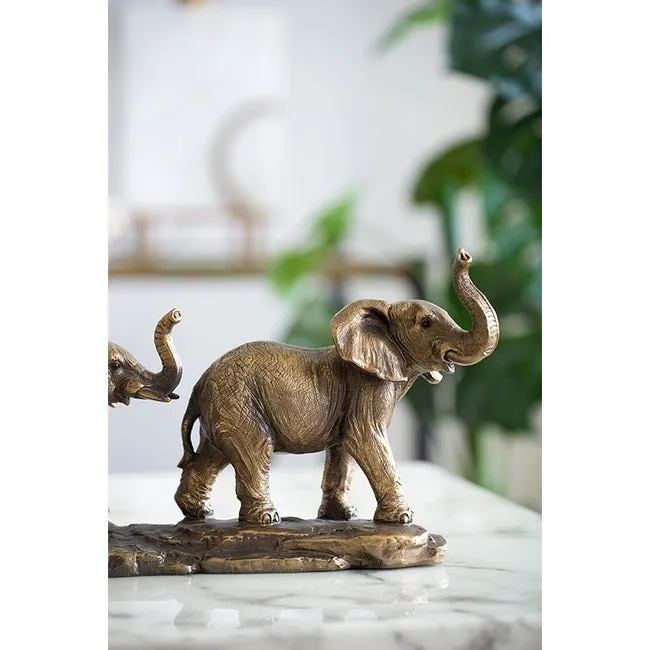 Elephant Family of 3 Statue