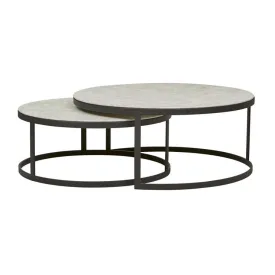 Elle Flat Marble Nest of Tables