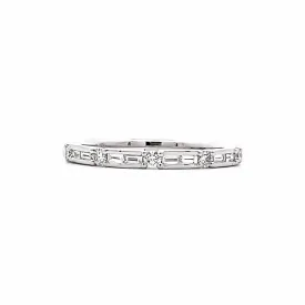 FANA  White Gold Diamond Band W7345/WG