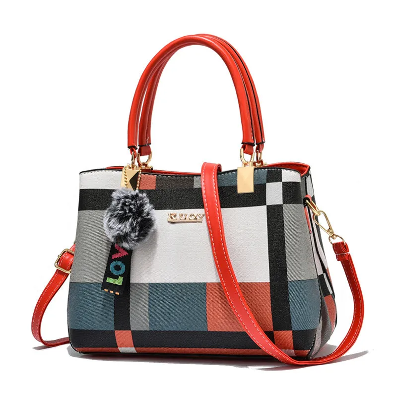 Fashionable contrasting cross-body bags shopping and commuting women's bags