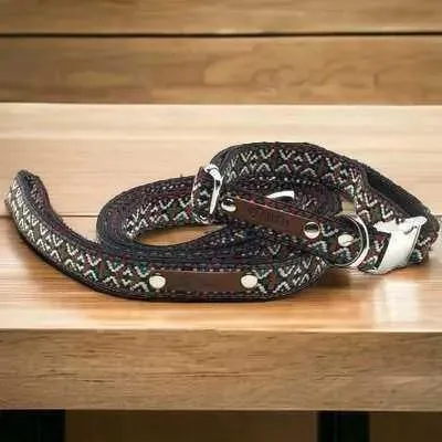 Finnigan's Stylish Handmade Dog Collar Set for Medium Pooches