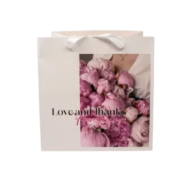 FLOWER BAGS x2 PCS WHITE PINK