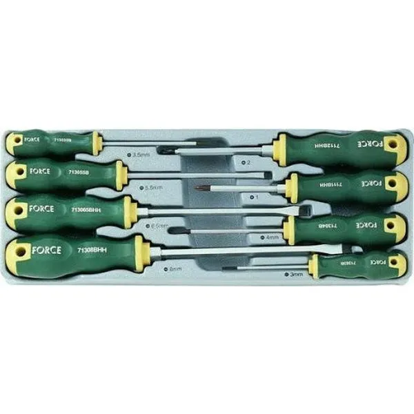 FO-2084B - Force 8Pc Flat Head & Phillips Screwdriver Set