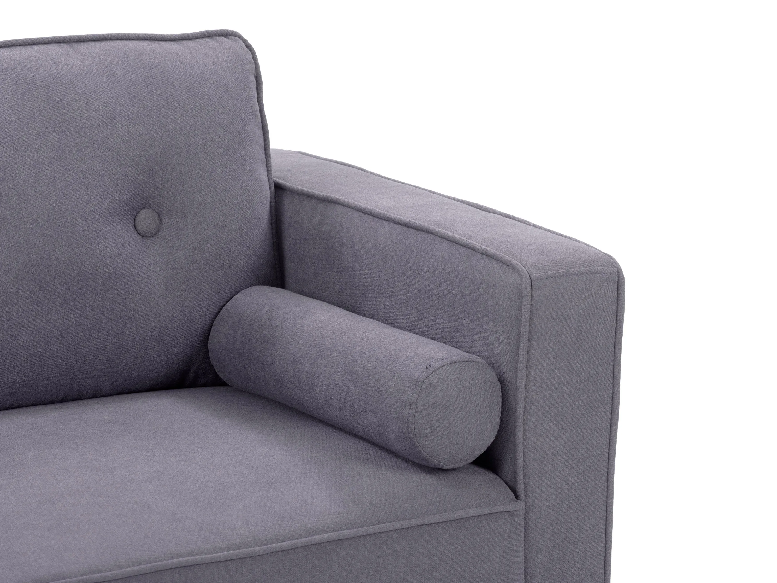 Grey Accent Chair with Ottoman