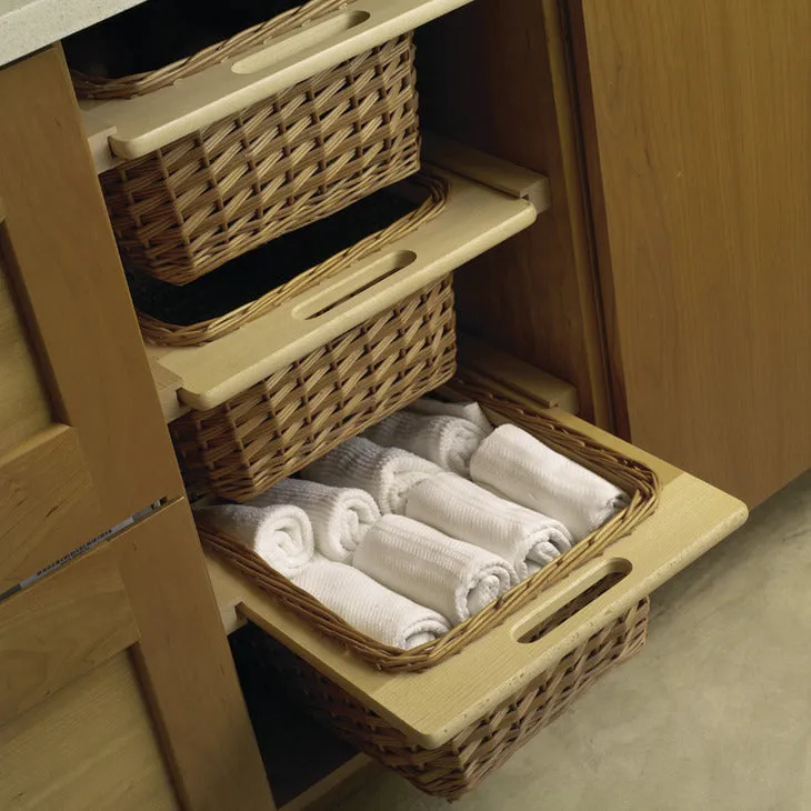 Hafele Wicker Basket Drawer Base Pull-Out with Beech Frame (runners sold separately)