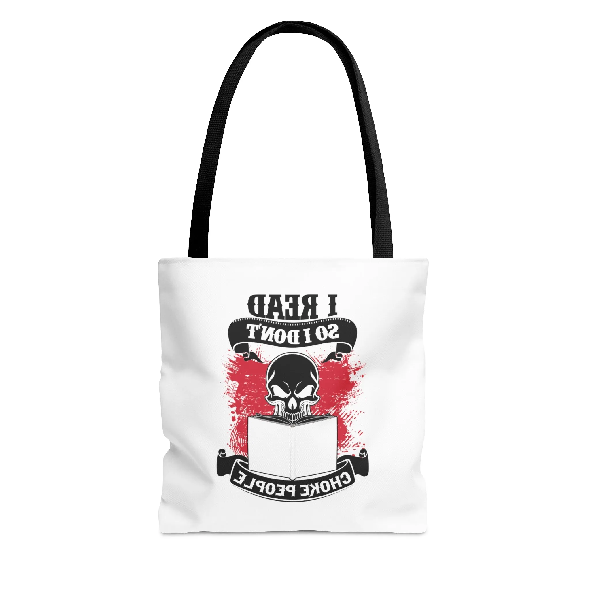 I Read So I Don't Choke People Canvas Tote Bag