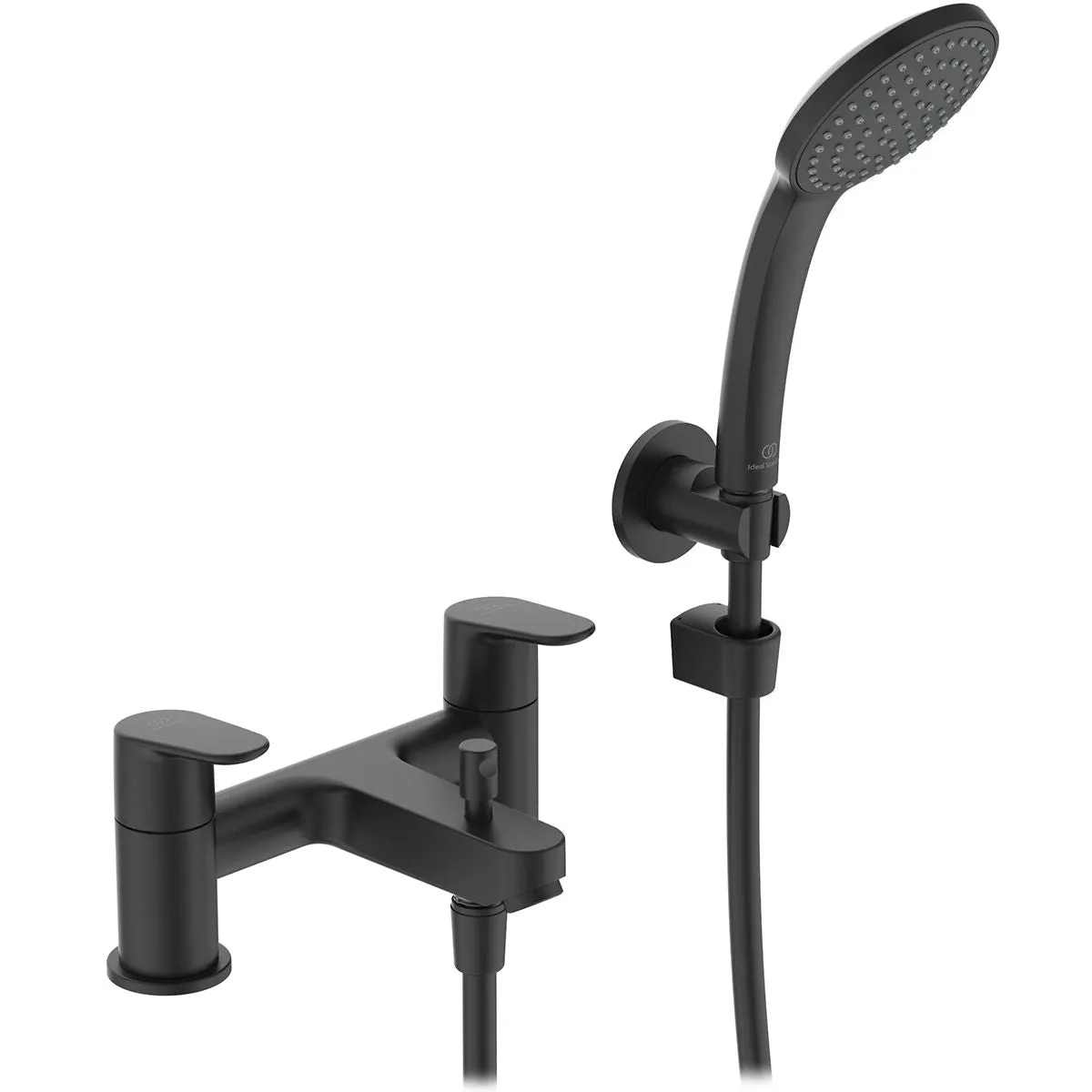 Ideal Standard Cerafine O Dual Control Bath Shower Mixer Set in Silk Black - BC708XG