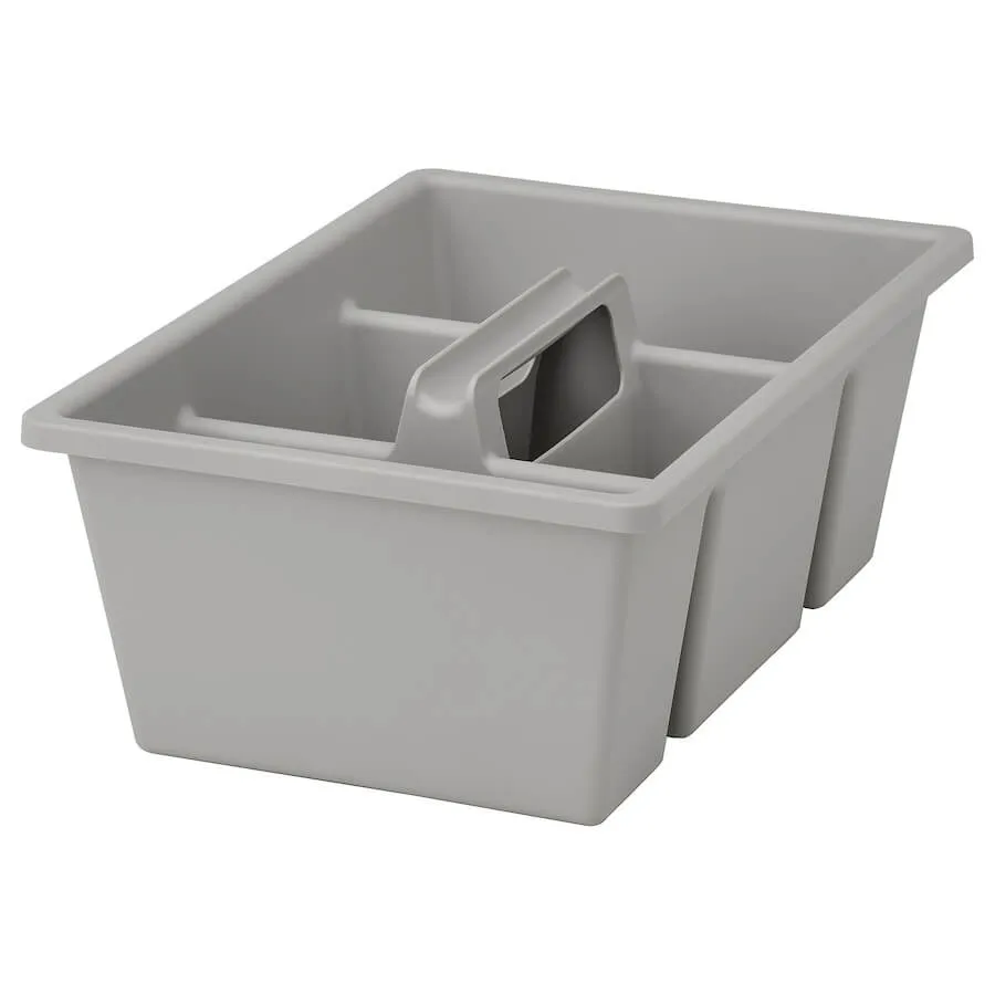 Insert with compartments Ikea Fanggroda 35x24x14 cm, light gray