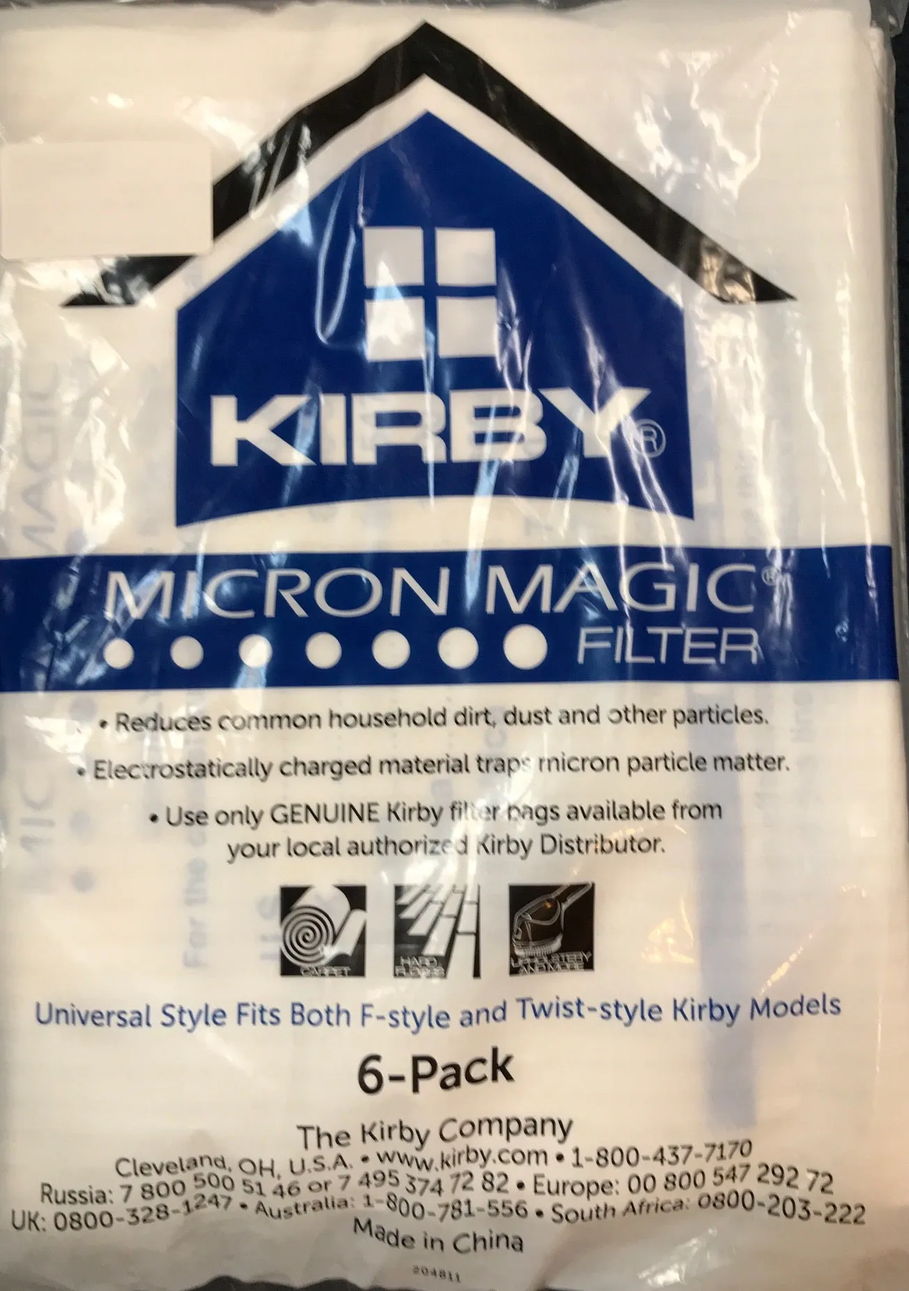 Kirby Micron Magic Hepa Filtration Bags (6 pk)