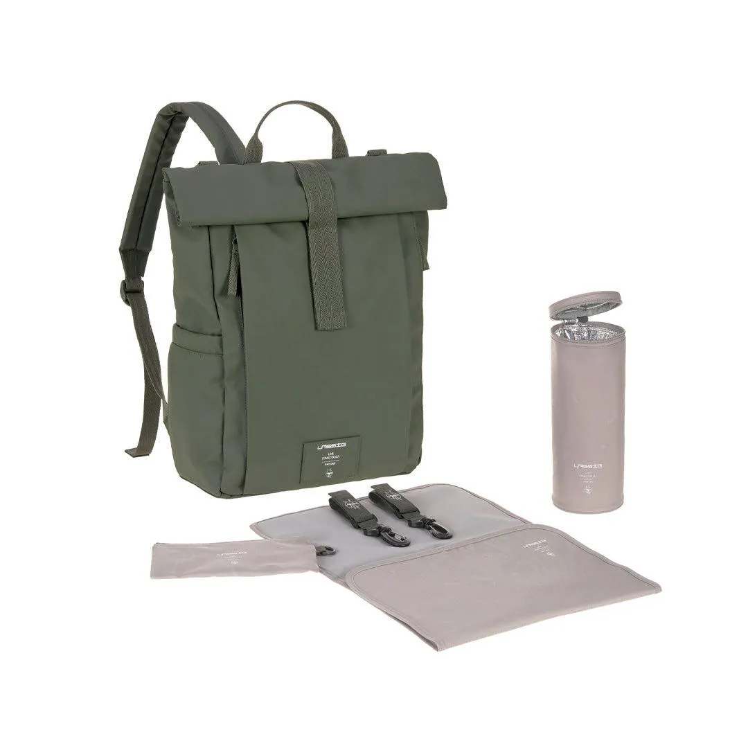 Lassig Rolltop Backpack - Olive