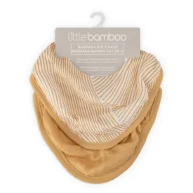 Little Linen Lt Bamboo Muslin Bibs 2Pk - Marigold