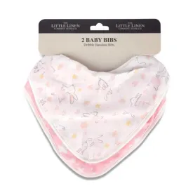 Little Linen TLLC Bib Ballerina Bunny 2Pk Muslin