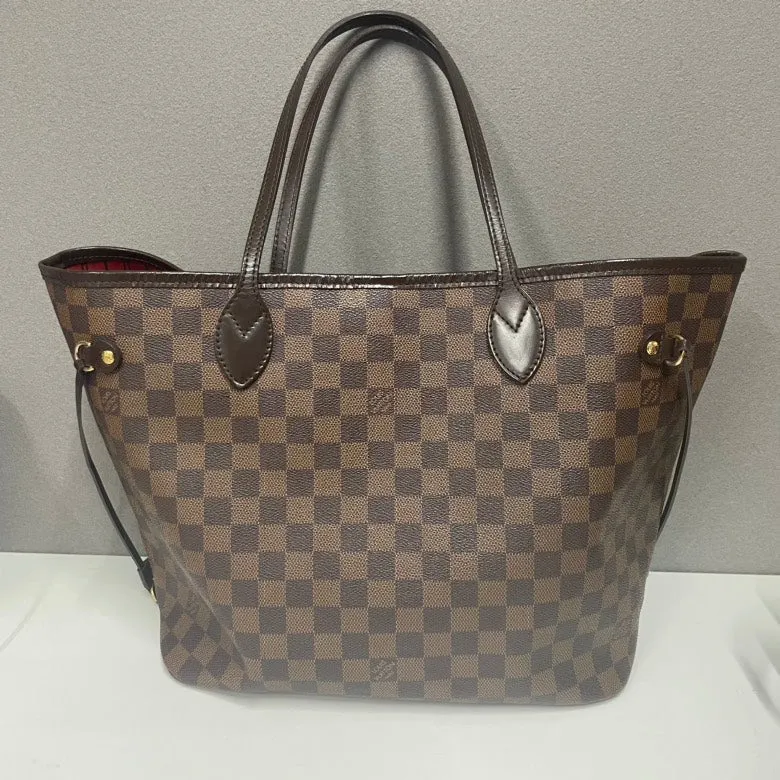 Louis Vuitton Damier Ebene Neverfull MM Tote Bag, Brown