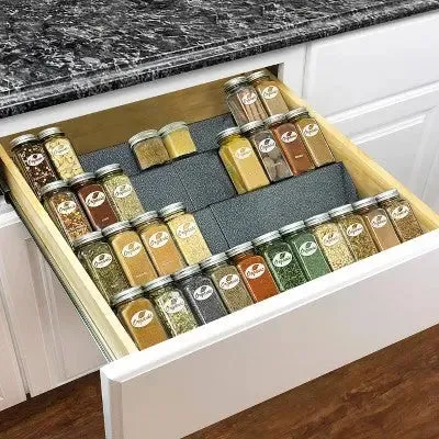 Lynk Professional Expandable 4 Tier Heavy Gauge Steel Drawer Spice Rack Tray Organizer