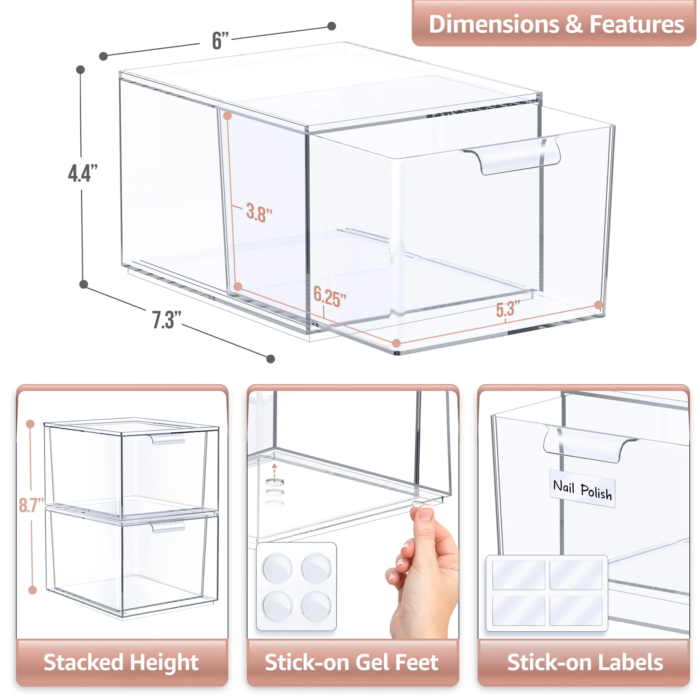 Makeup Organizer Drawers