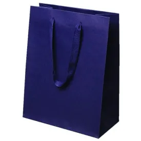 Manhattan Twill Handle Shopping Bags-Navy Recycled- 10.0 x 5.0 x 13.0