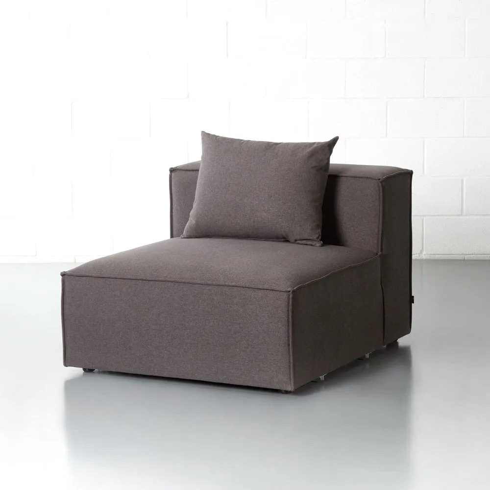 MASON - Dark Grey Fabric Armless Chair Module