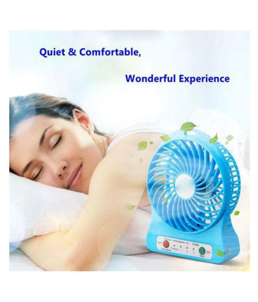 Mini Fan Portable 3 Gear Speed Cooling Fan Mini USB LED Fan Li-ion Rechargeable Multi functional Fan