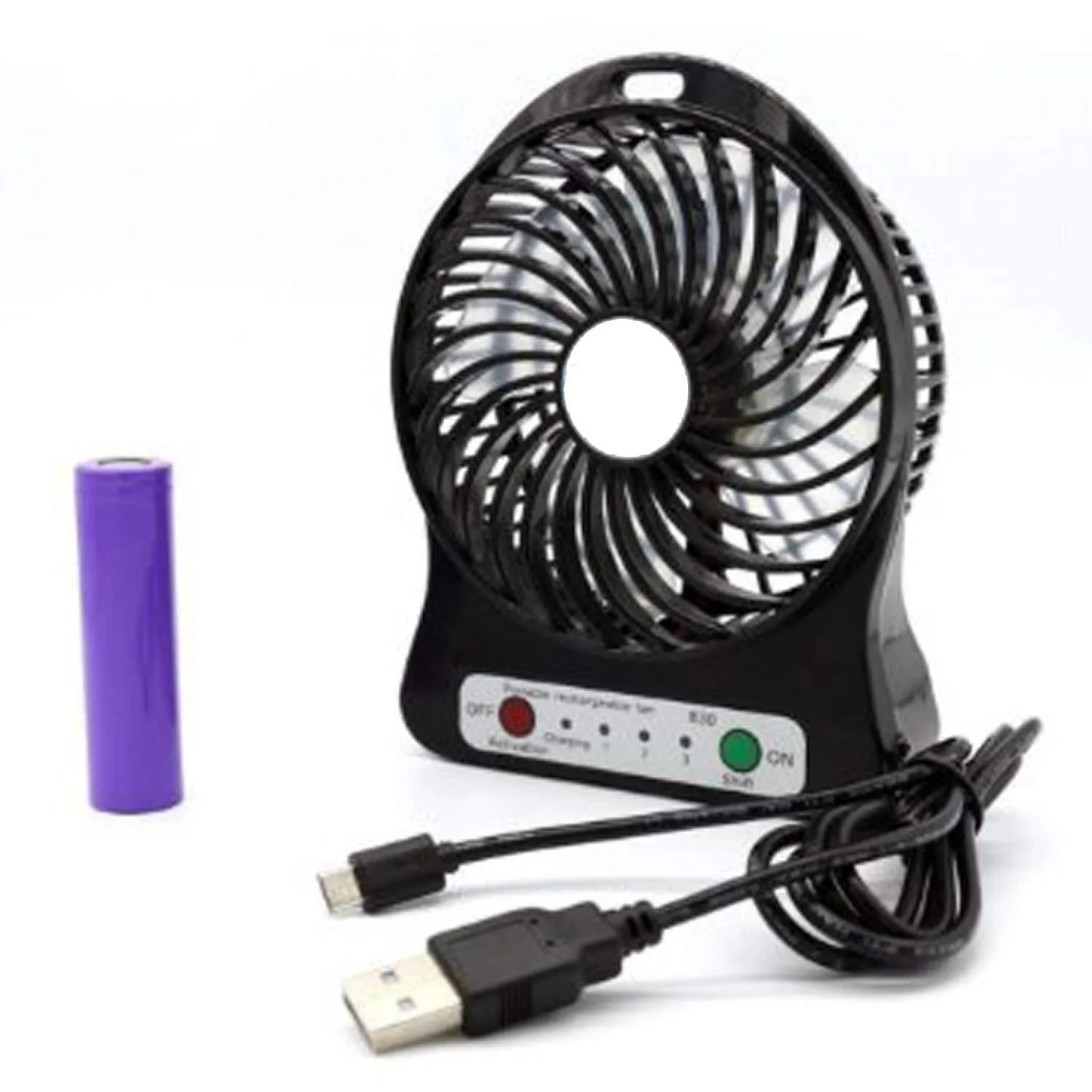 Mini Fan Portable 3 Gear Speed Cooling Fan Mini USB LED Fan Li-ion Rechargeable Multi functional Fan