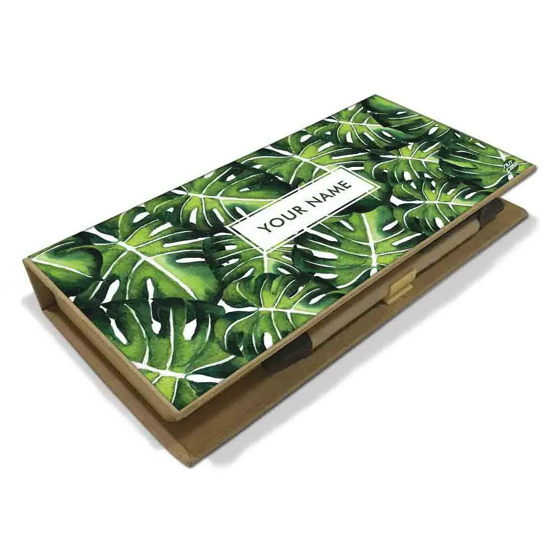 Personalized Stationery Set for Study Table - Monstera Plants