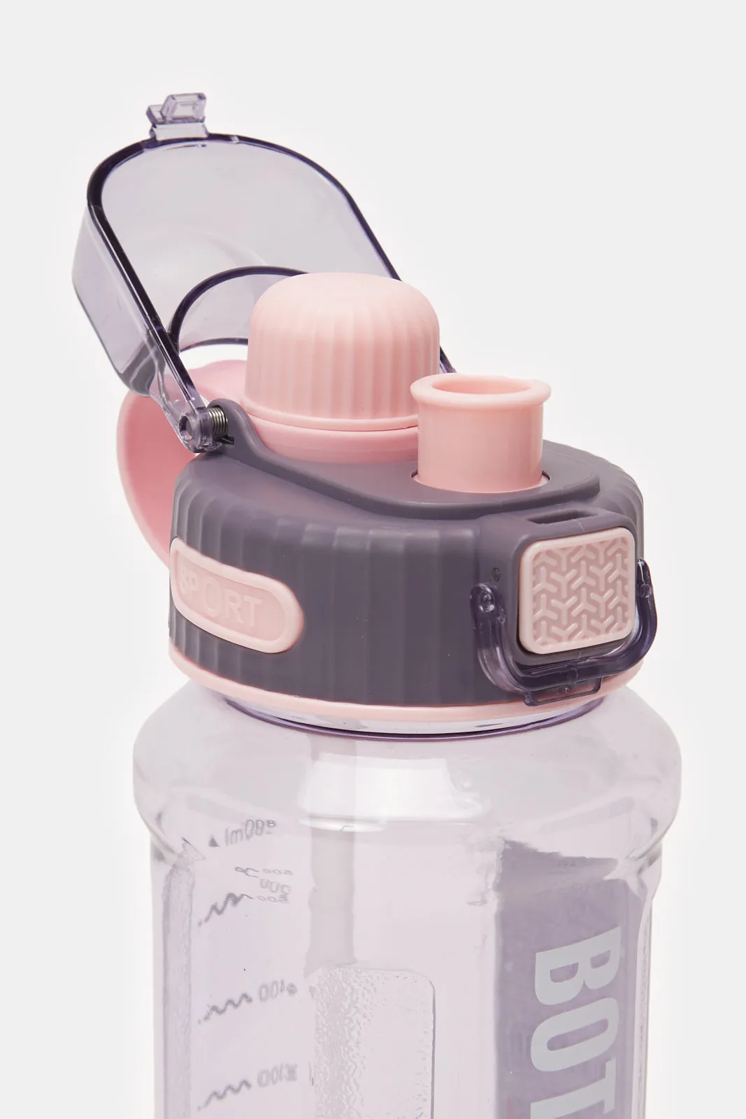 Pink Water Bottle With Lid (800ml)