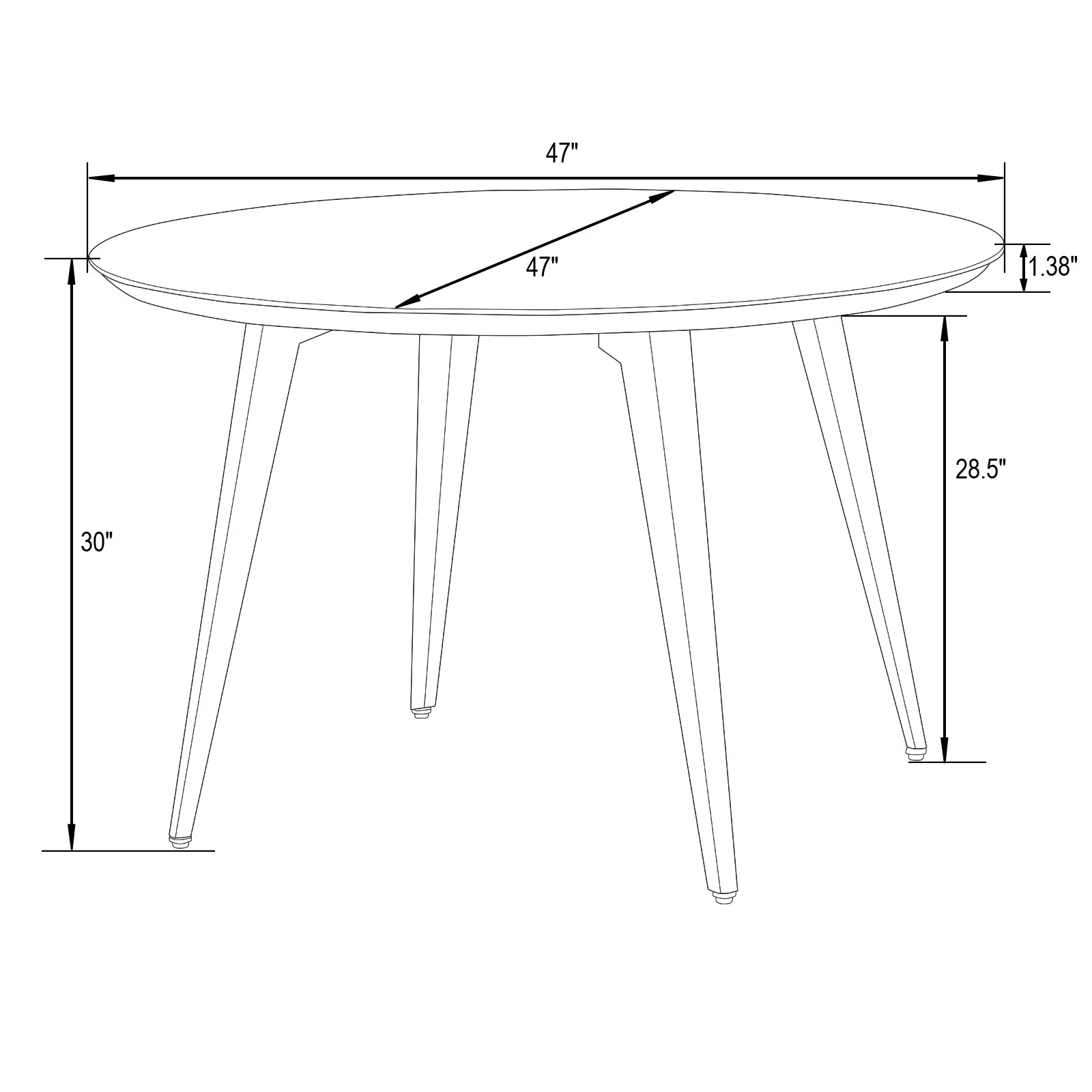 Ravenna 5-Piece Dining Set: 4 Stackable Plastic Chairs & Round Wood Table, Metal Base