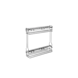 Rev-A-Shelf / 548-06CR-1 / Two-Tier Side Mount Pullout Steel Wire Organizer