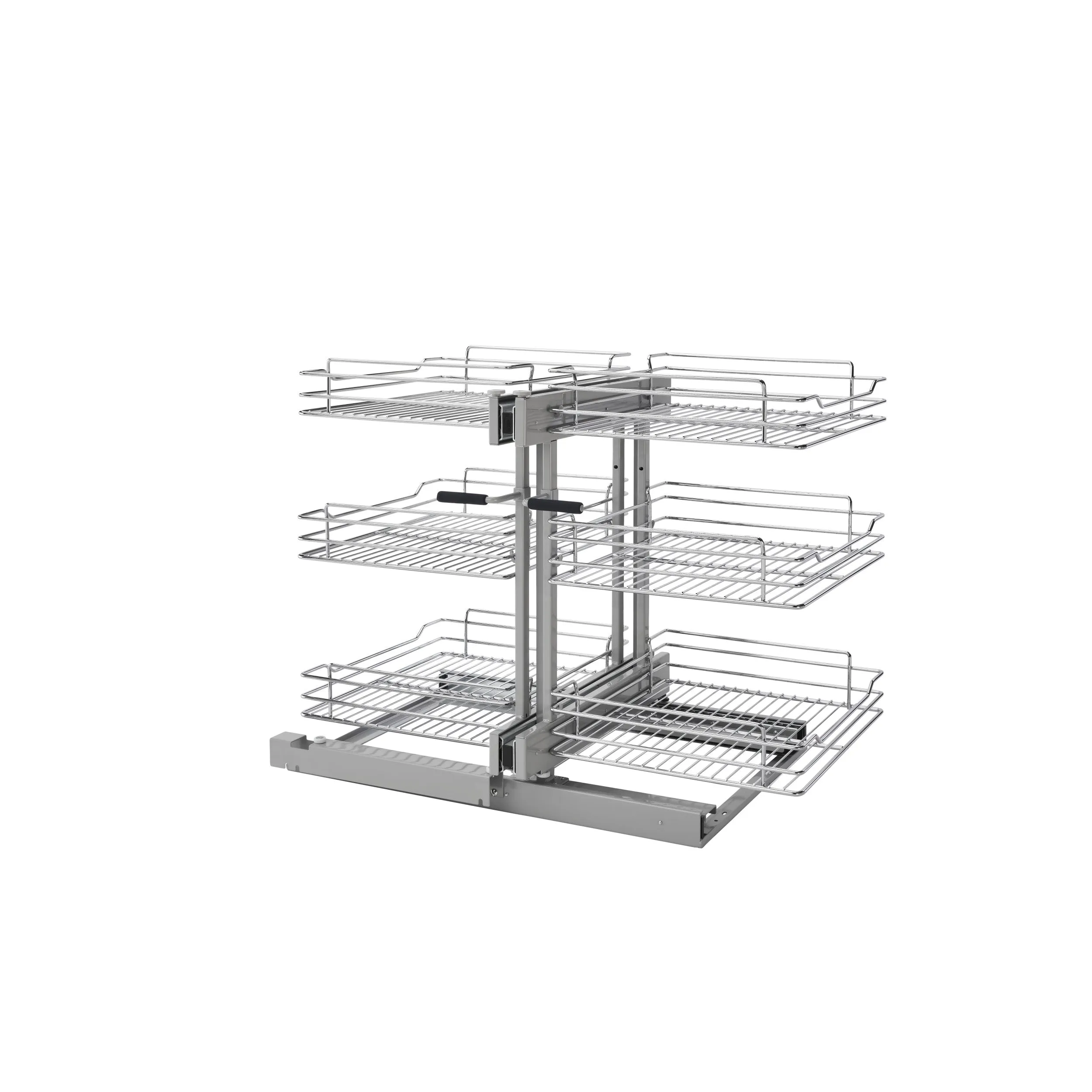 Rev-A-Shelf / 5PSP3-18SC-CR / Steel 3-Tier Pullout Organizer for Blind Corner Cabinets w/ Soft-Close