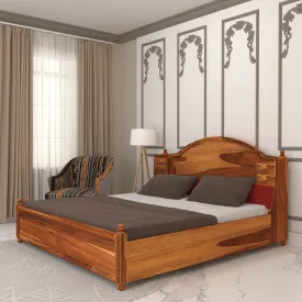 Sheesham wood Traditional Storage Bed