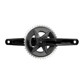 SRAM Rival AXS 2X12S Crankset Quarq Power Meter Wide DUB - Black