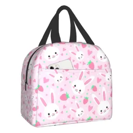 Strawberry Print Insulated Lunch Bags